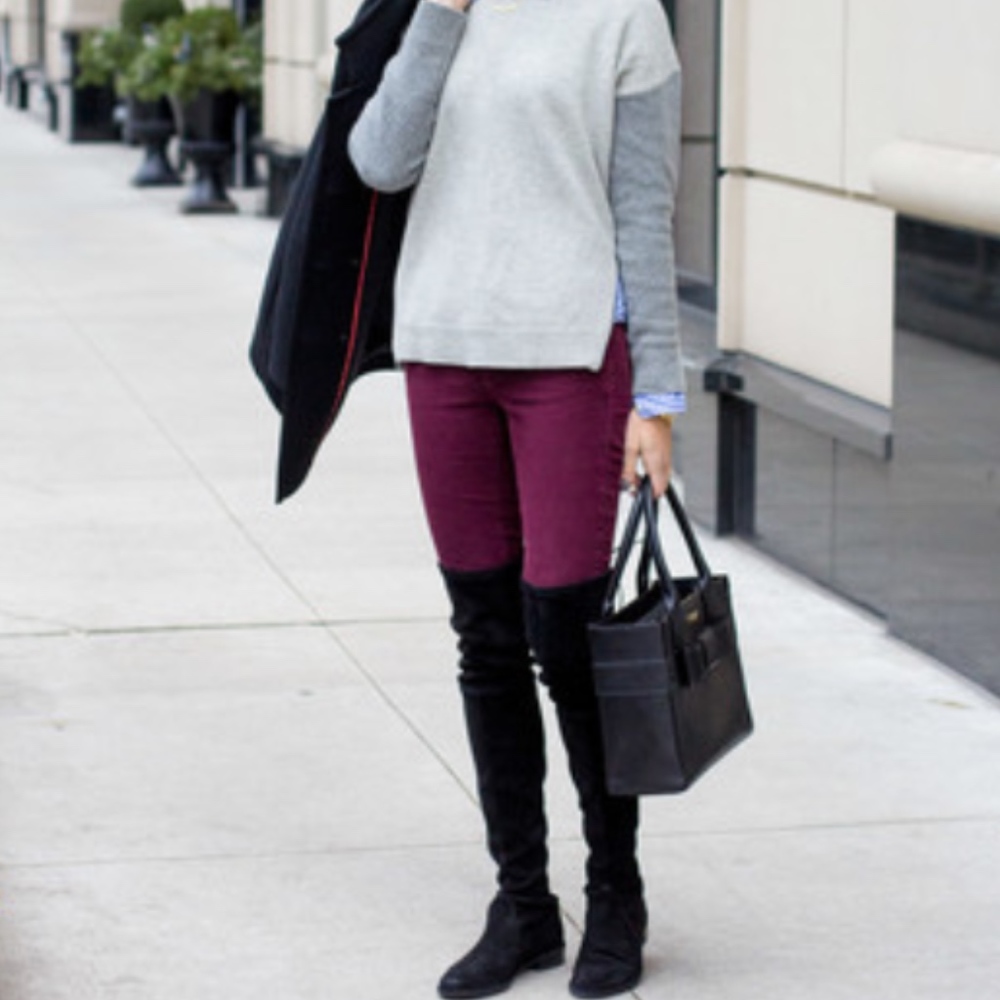 Hudson Nico Mid-Rise Magenta Corduroy Pant